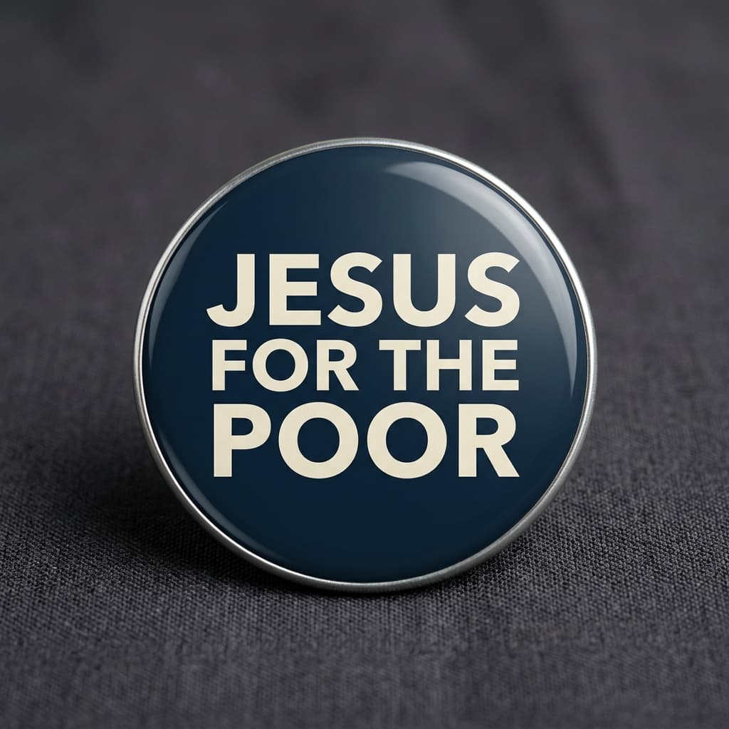 Jesus for the Poor Button