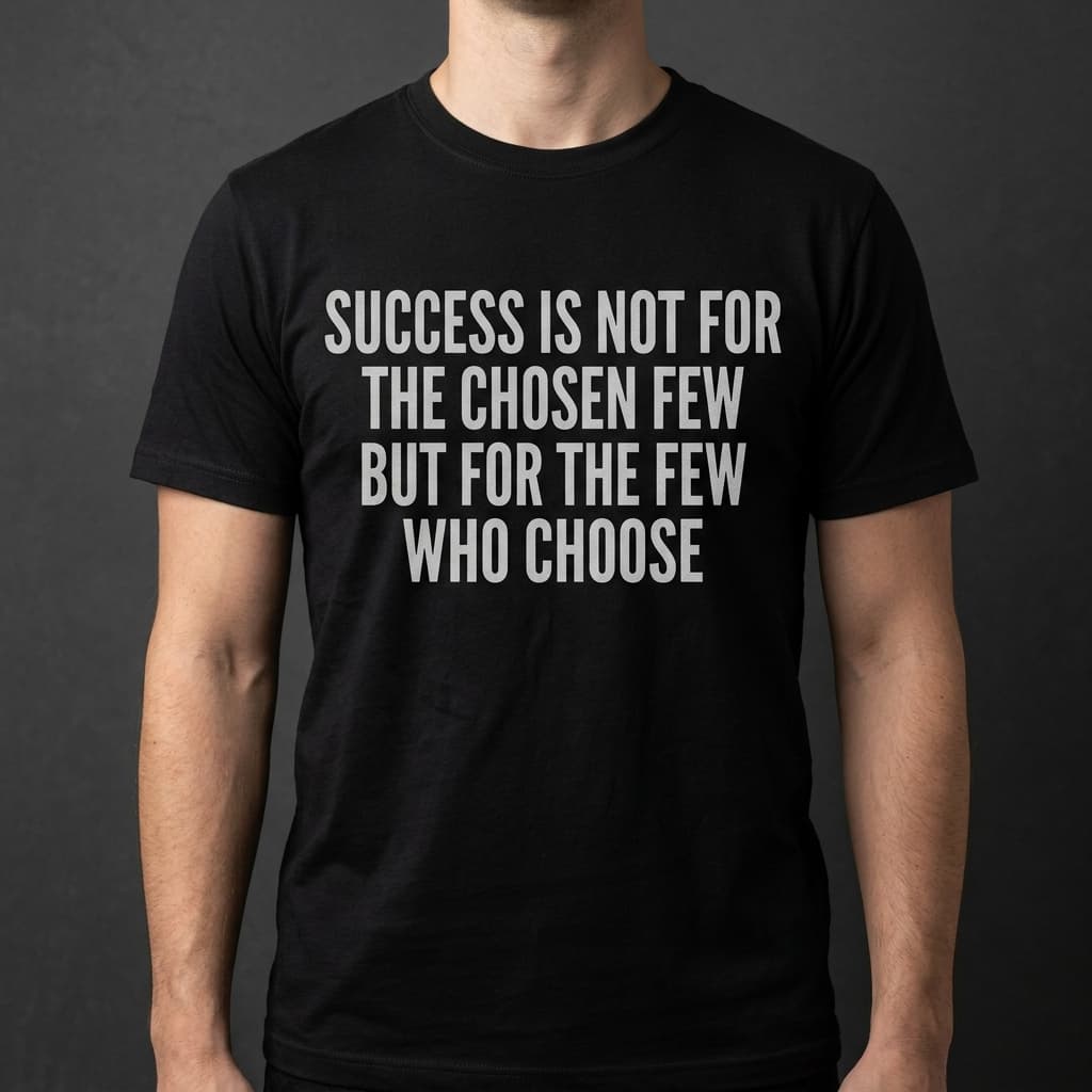 Success Is Not For The Chosen Few Black T-Shirt